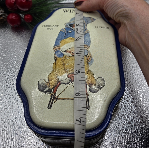 "5/$25" Vintage Good Housekeeping 1926 Winter Christmas Holiday Metal Tin Decor - Picture 7 of 9